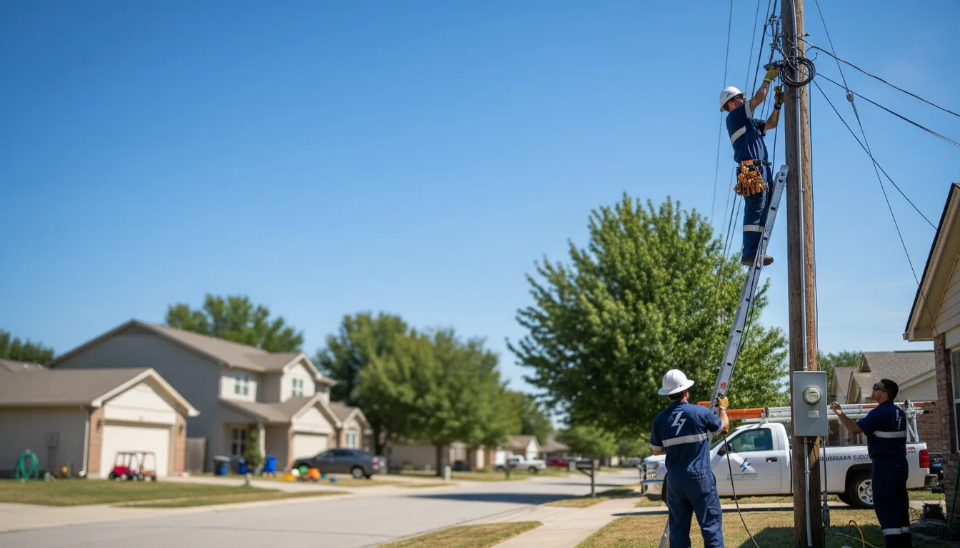 Residential electrician providing installation services in Hydro, OK